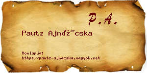 Pautz Ajnácska névjegykártya